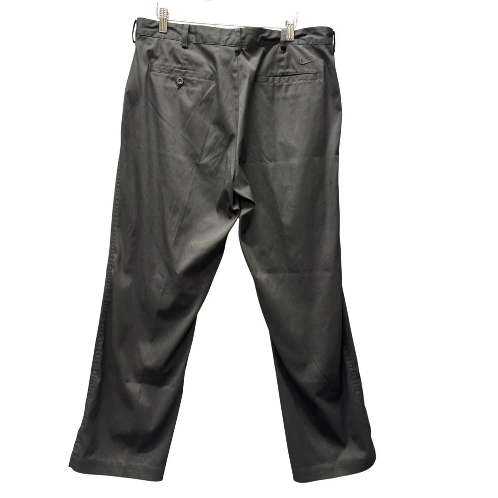 Nike Golf Pants Mens 36x30 ACTUAL‎ Dri-Fit Tech Straight Leg Black Athletic